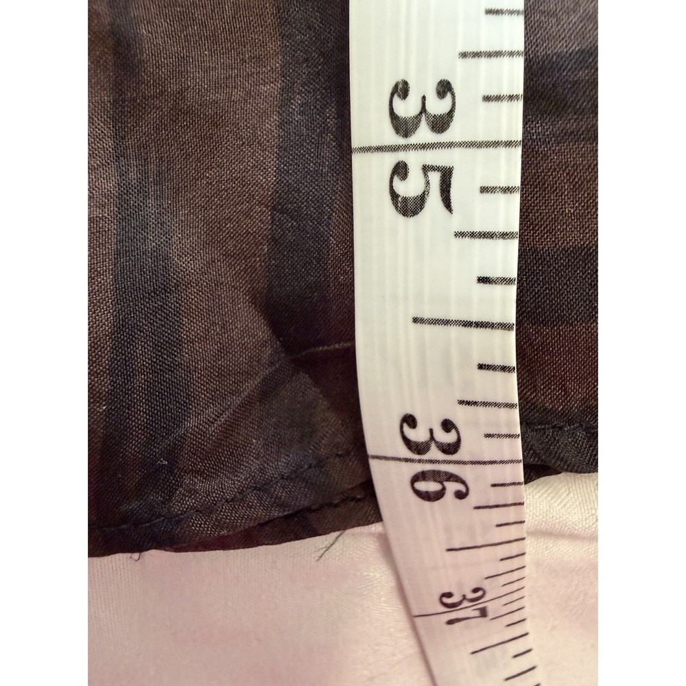 Anthropologie Nanette Lepore 100% Silk Embroidered Ombre Chocolate Brown Boho 8 - Picture 10 of 11
